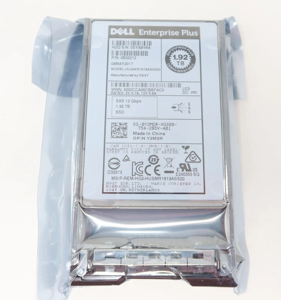 2.5 inch SAS enterprise SSD with silver metal casing