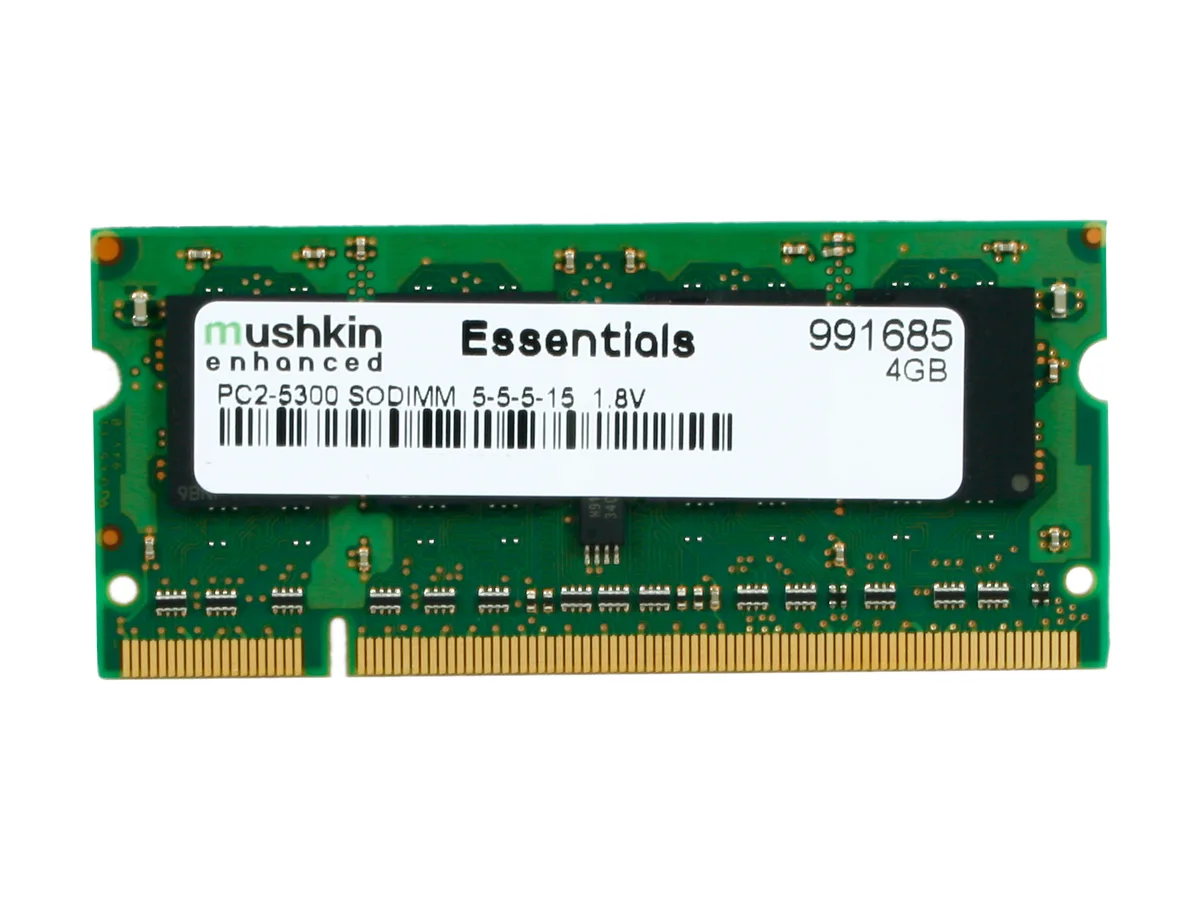 Mushkin Enhanced Mushkin Enhanced 991685 4GB 200-Pin DDR2 SO-DIMM 667 laptop RAM — photo du produit