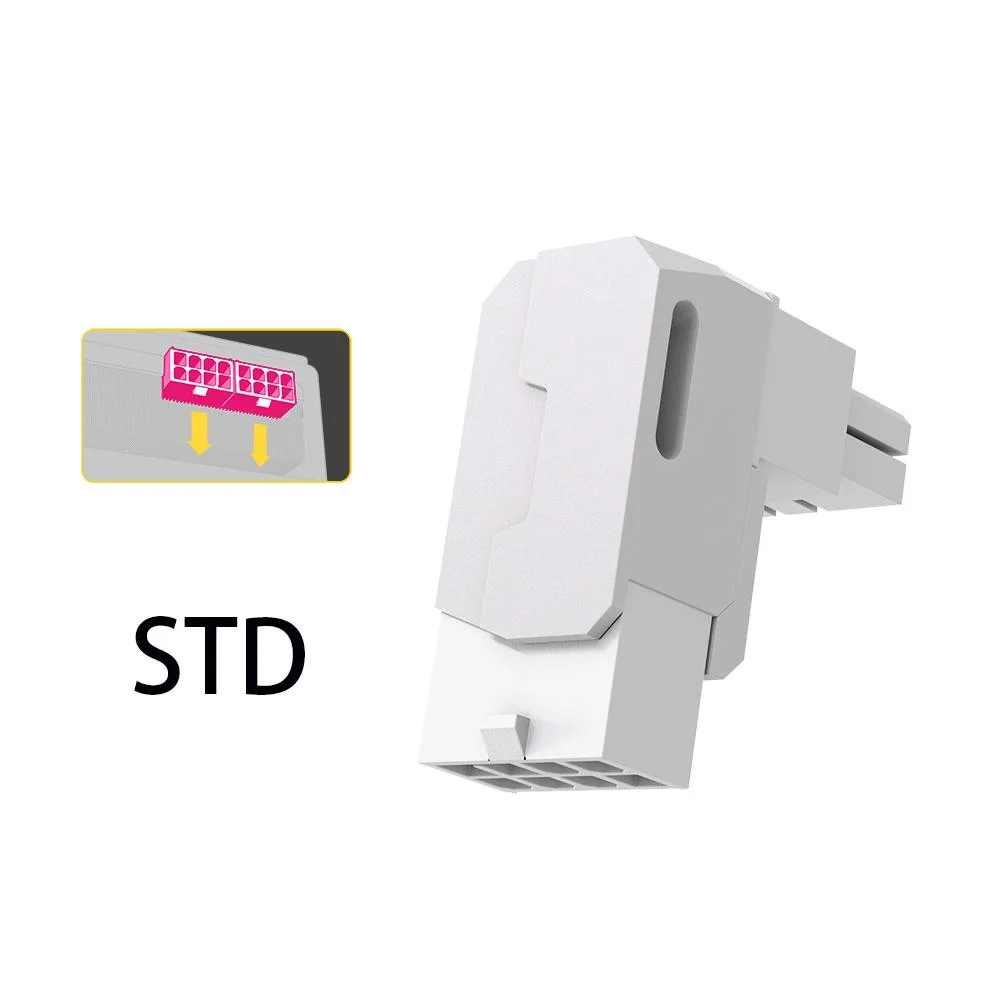 Corn Electronics Corn Electronics 90 Degree 8-Pin GPU Power Adapter White — product photo