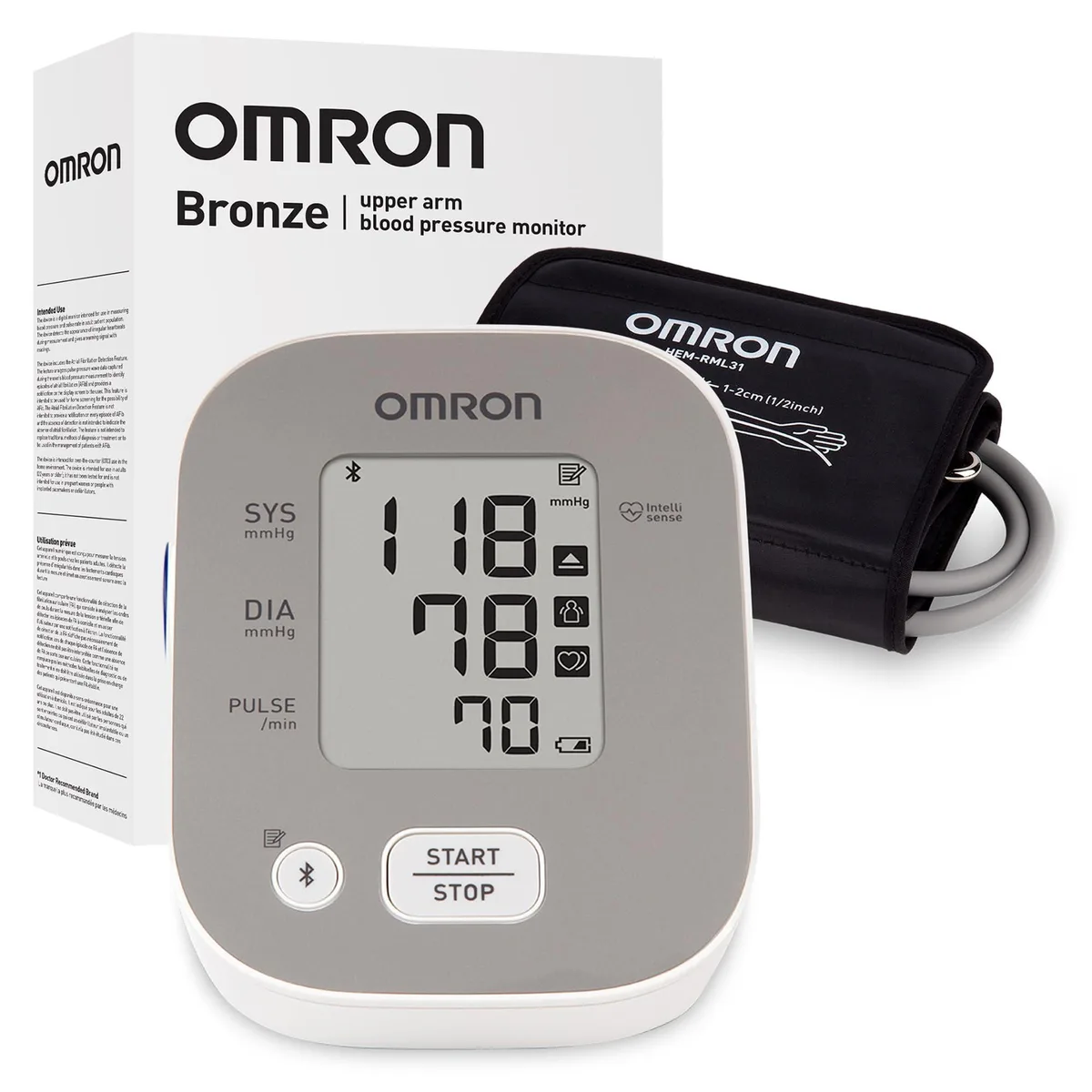 Omron BP5150 Bronze Blood Pressure Monitor 14 readings 9-17" cuff — product photo