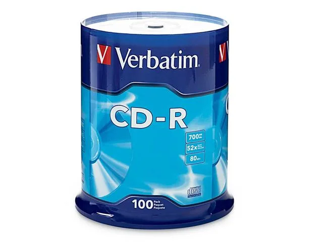 VERBATIM VERBATIM 94554 700MB 52X CD-R 100 Packs blu-ray media — termékfotó