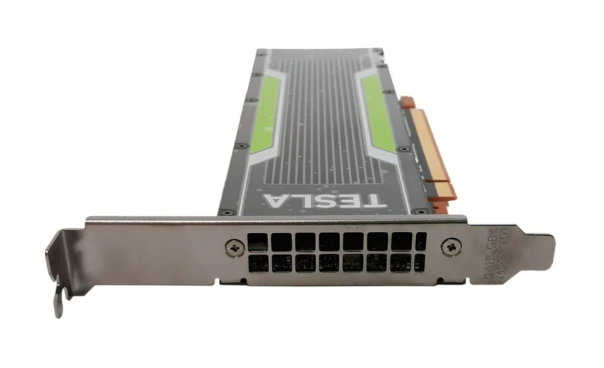 Low-profile GPU card with passive heatsink, silver finish