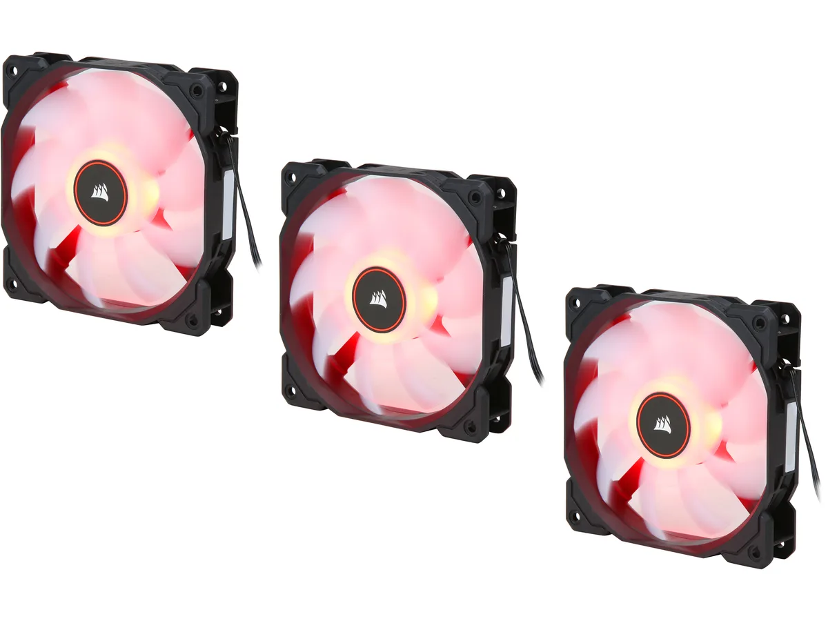 Corsair Corsair AF120 LED (2018) CO-9050083-WW Red LED Case Fan 3-Pack — 商品写真