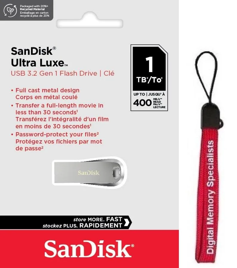 SanDisk SanDisk Ultra Luxe USB 3.2 Gen 1 1TB flash drive 400MB/s SDCZ74-1T00-G46 — ภาพสินค้า