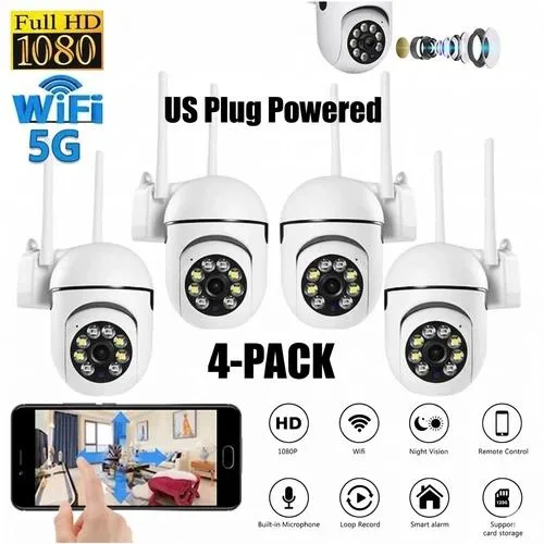  Generic Brand Outdoor Security Camera (1080P Dual-Band) 4-Pack — produkto nuotrauka