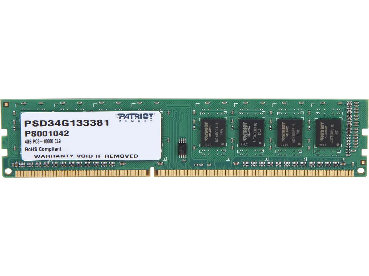 Patriot Memory Patriot Memory PSD34G133381 4GB DDR3 1333 desktop RAM — photo du produit