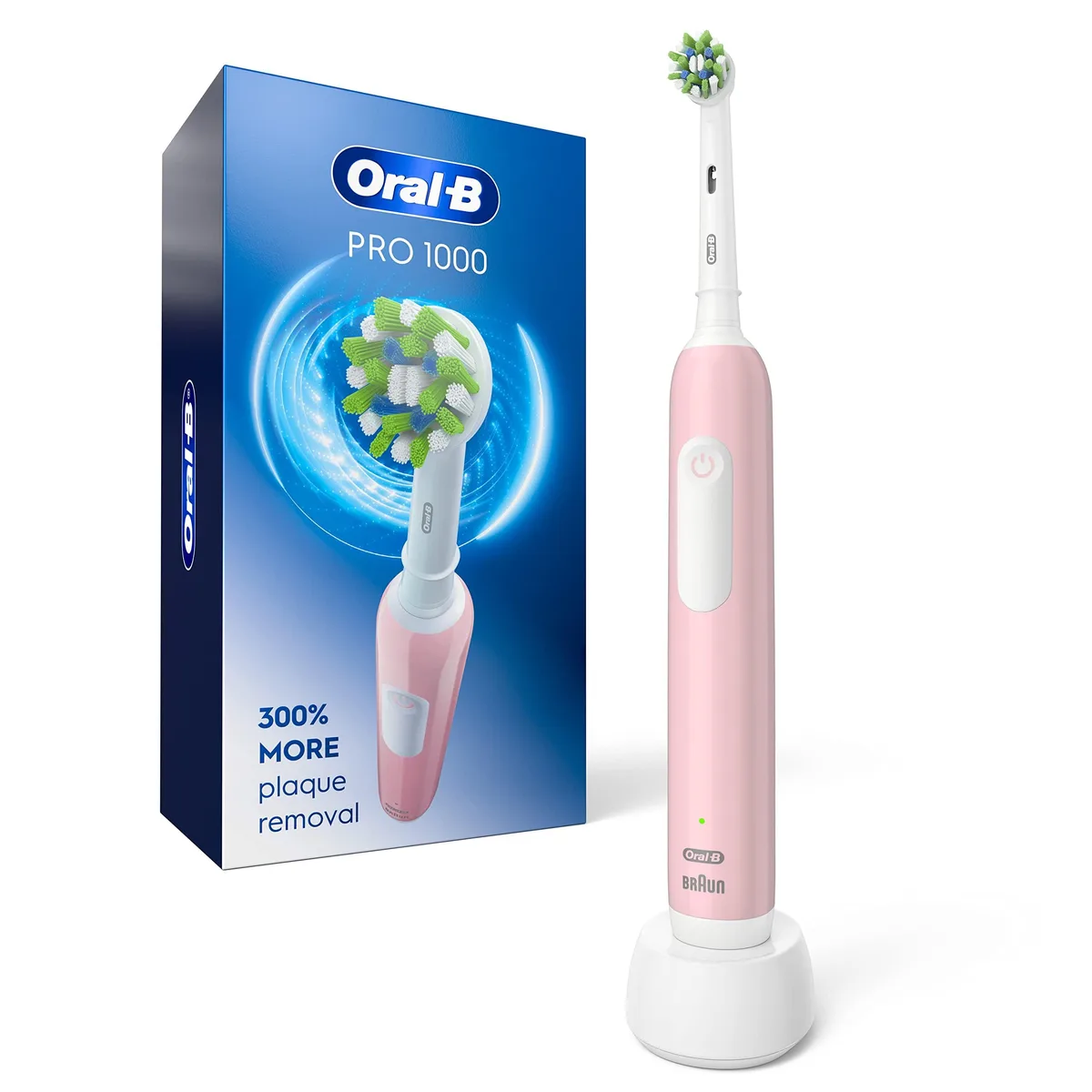  Oral-B Pro 1000 CrossAction Electric Toothbrush Pink — product photo