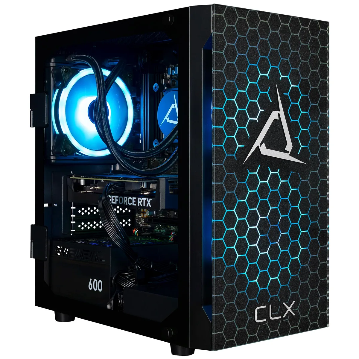 CLX Gaming CLX Gaming TGMSETRTA4706BM gaming PC Ryzen 5 9600X 32GB DDR5 RTX 4060 1TB NVMe — photo du produit