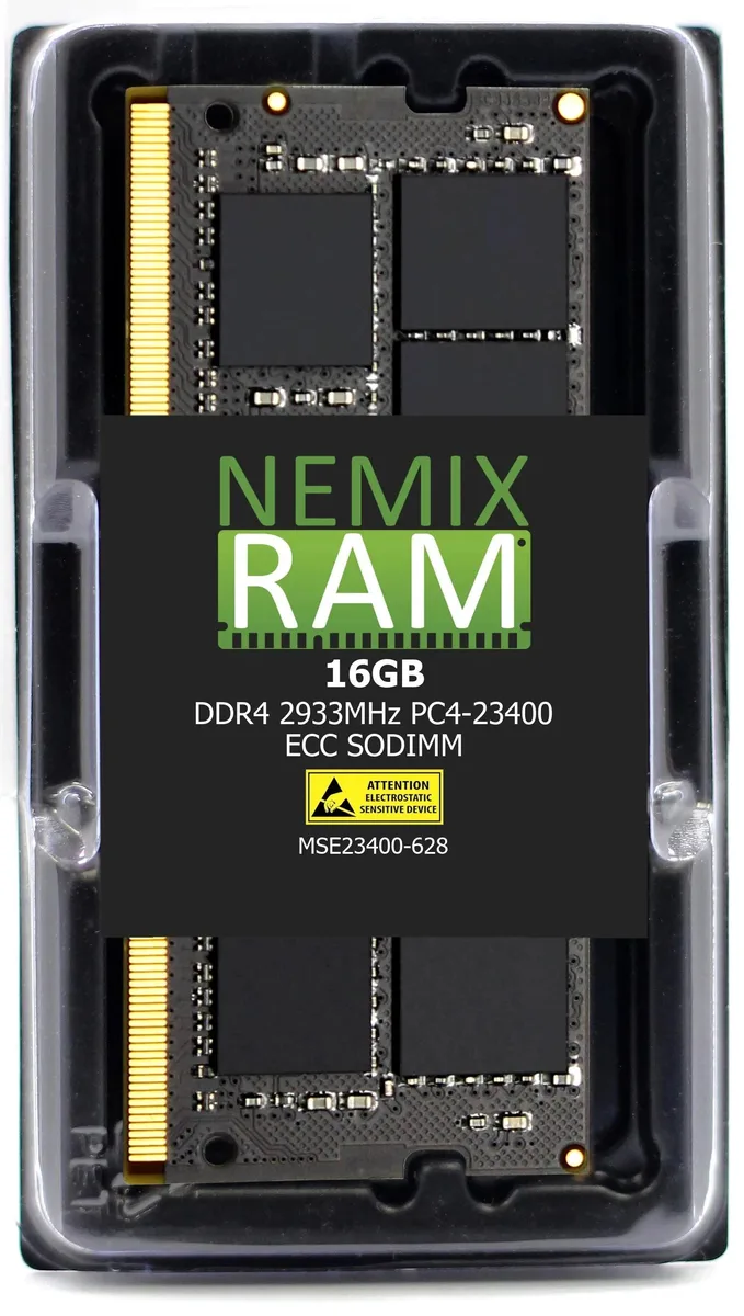 Green rectangular DDR4 SODIMM module with black memory chips on both sides and gold edge connectors