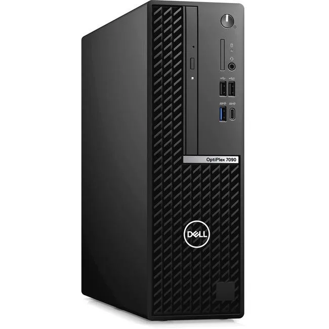Small form factor desktop tower in matte black finish