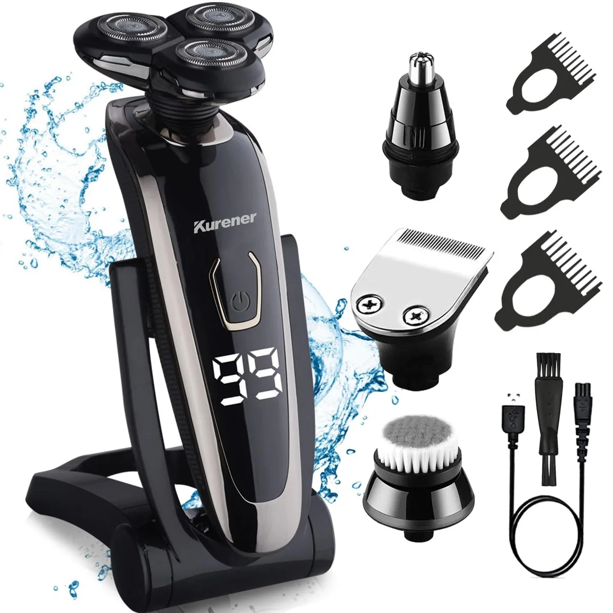  kurener KR1260 Rotary Shaver 60 min 1 h charge 0.231 kg — product photo