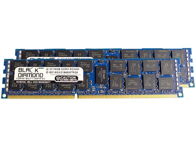 Black Diamond Memory Black Diamond Memory BD16GX21866MTR26 32GB (2 x 16GB) DDR3 1866 ECC Registered server RAM — photo du produit