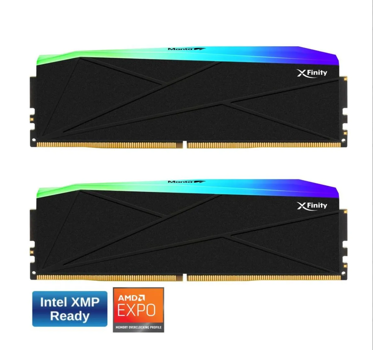V-color V-color Manta XFinity RGB DDR5 64GB (2x32GB) 6000MHz CL30 Desktop RAM TMXFL3260830KWK — product photo