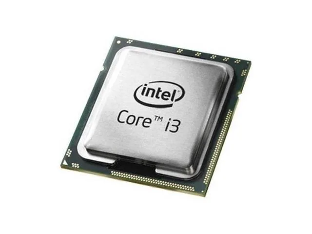 Small square CPU in metallic silver finish with gold contact pads visible underneath