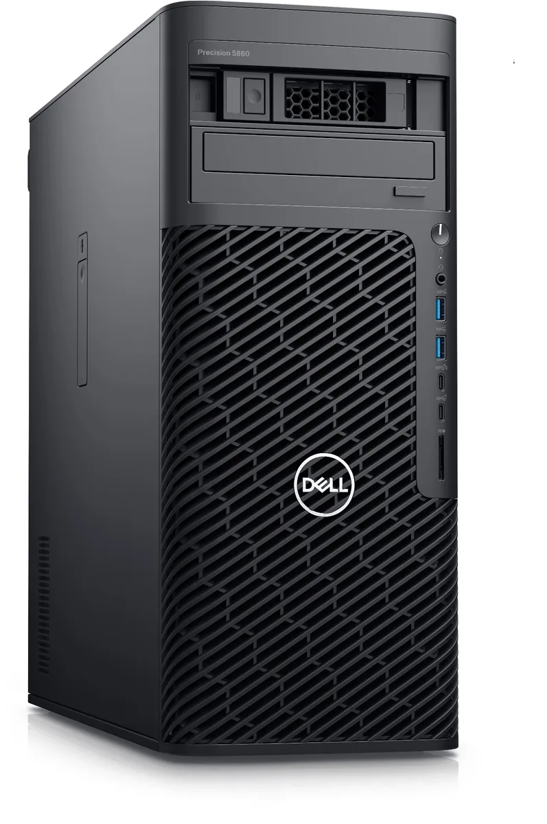 Dell Precision 5860 tower server in matte black finish