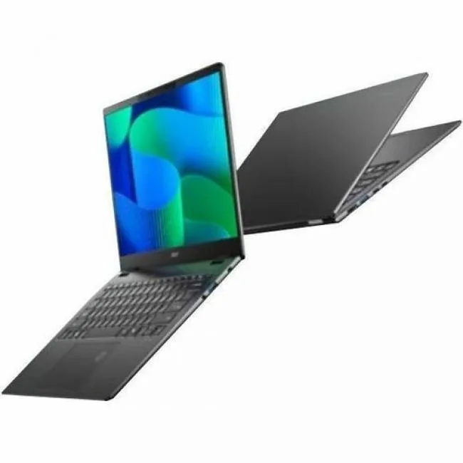 Acer TravelMate P6 14 AI laptop in black with 14 inch touchscreen display