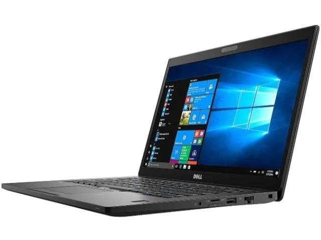 Silver 14-inch Dell Latitude 7490 laptop closed on a flat surface