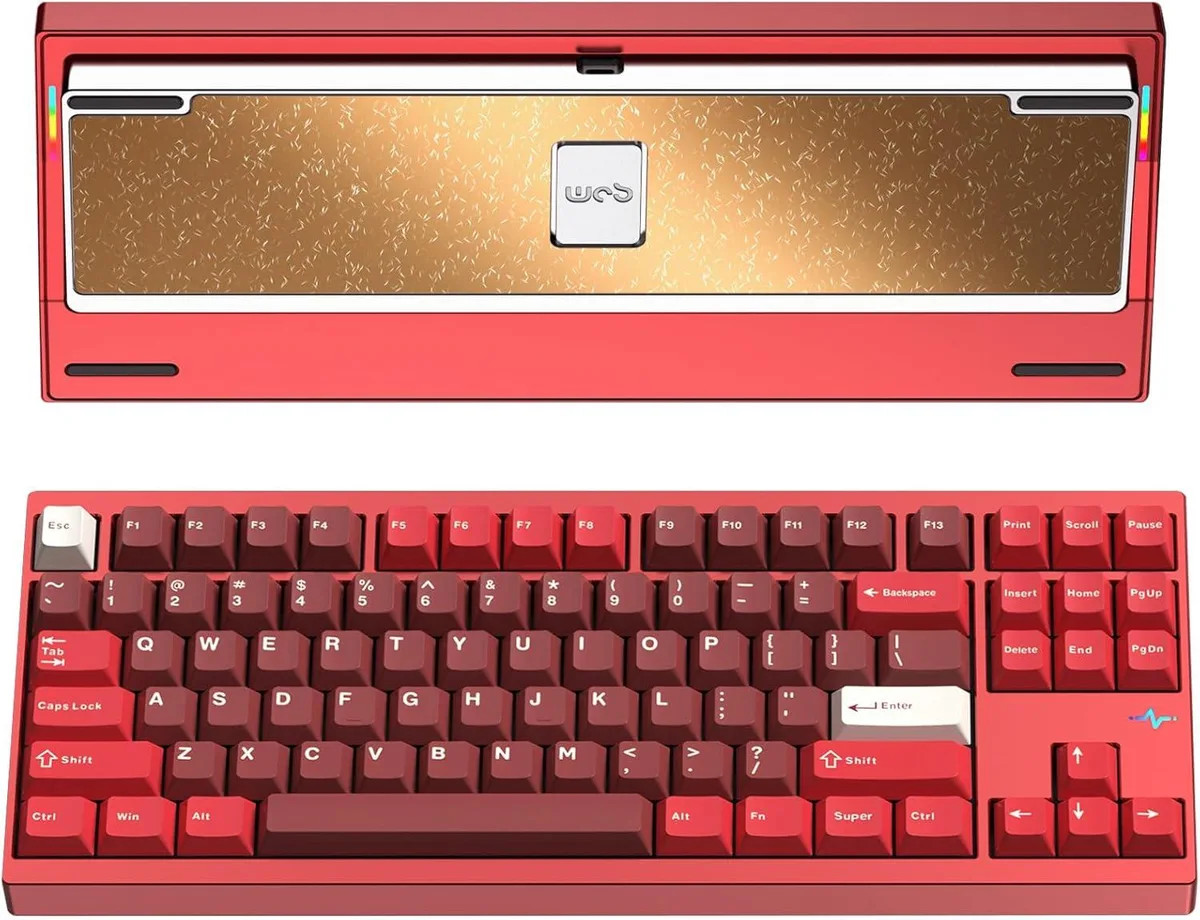 BFKK BFKK CRUSH80 RGB Gaming Keyboard 6063 Aluminum 7500mAh Red — photo du produit