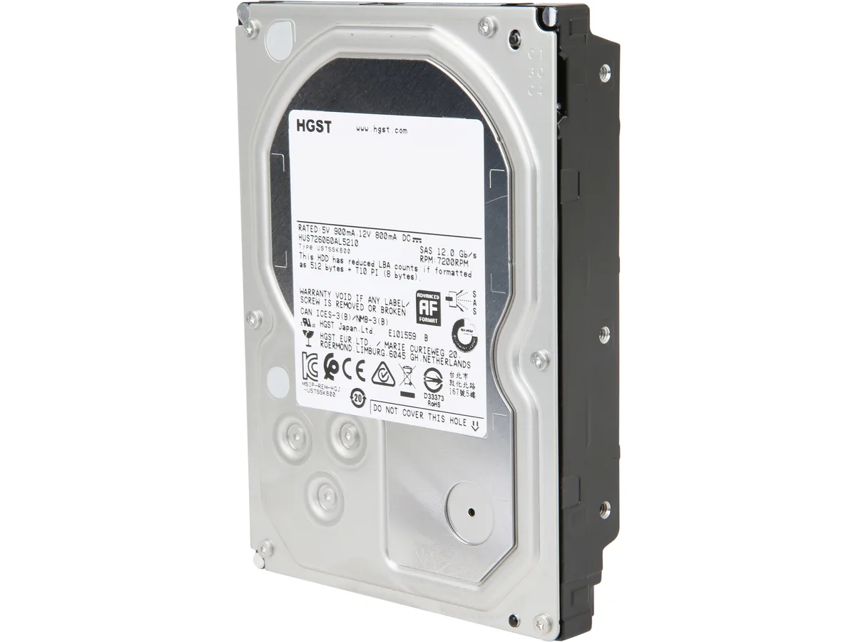 HGST HGST Ultrastar 7K6000 0F22791 6TB 7200 RPM 128MB SAS 12Gb/s 3.5" internal hard drive — ürün fotoğrafı