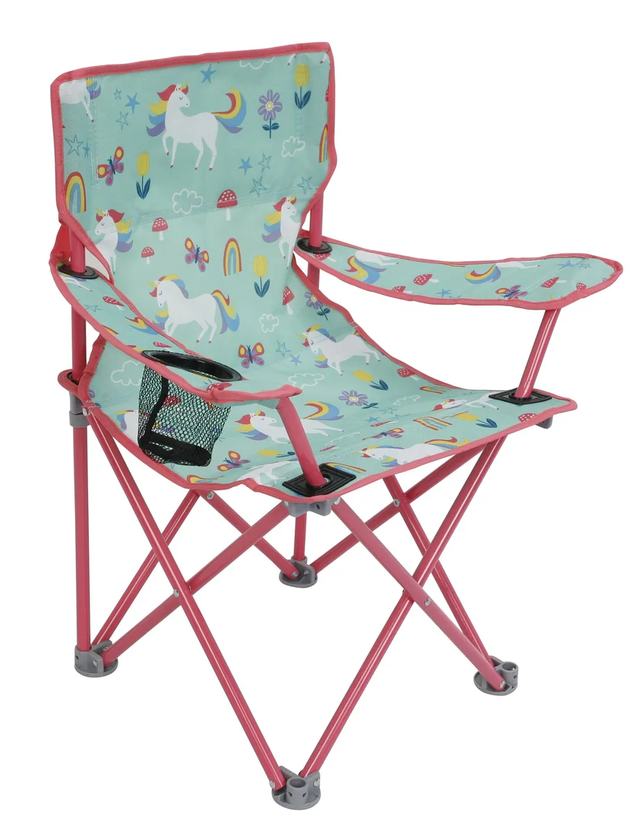 None Continuous None Continuous Kid Camping Chair CRCKT Unicorn Print Yellow 125lb 2.1lb — termékfotó