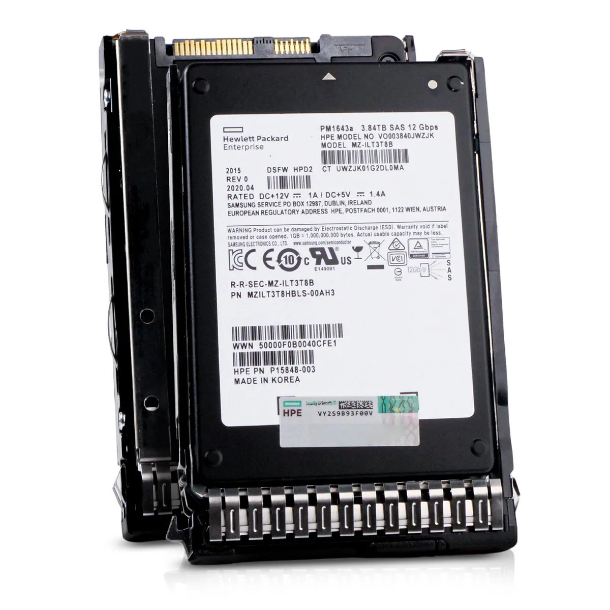 HP HP VO003840JWZJK P15848-003 3.84TB SAS 12Gb/s 2.5in enterprise SSD — fotografia produktu