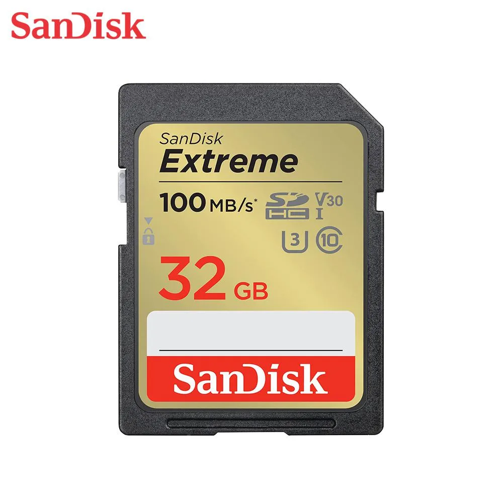 SanDisk SanDisk Extreme 32GB SDHC UHS-I U3 V30 100MB/s SDSDXVT-032G-GNCIN memory card — fotografija izdelka
