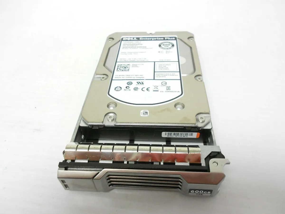 3.5 inch SAS hard drive with tray, silver metal finish