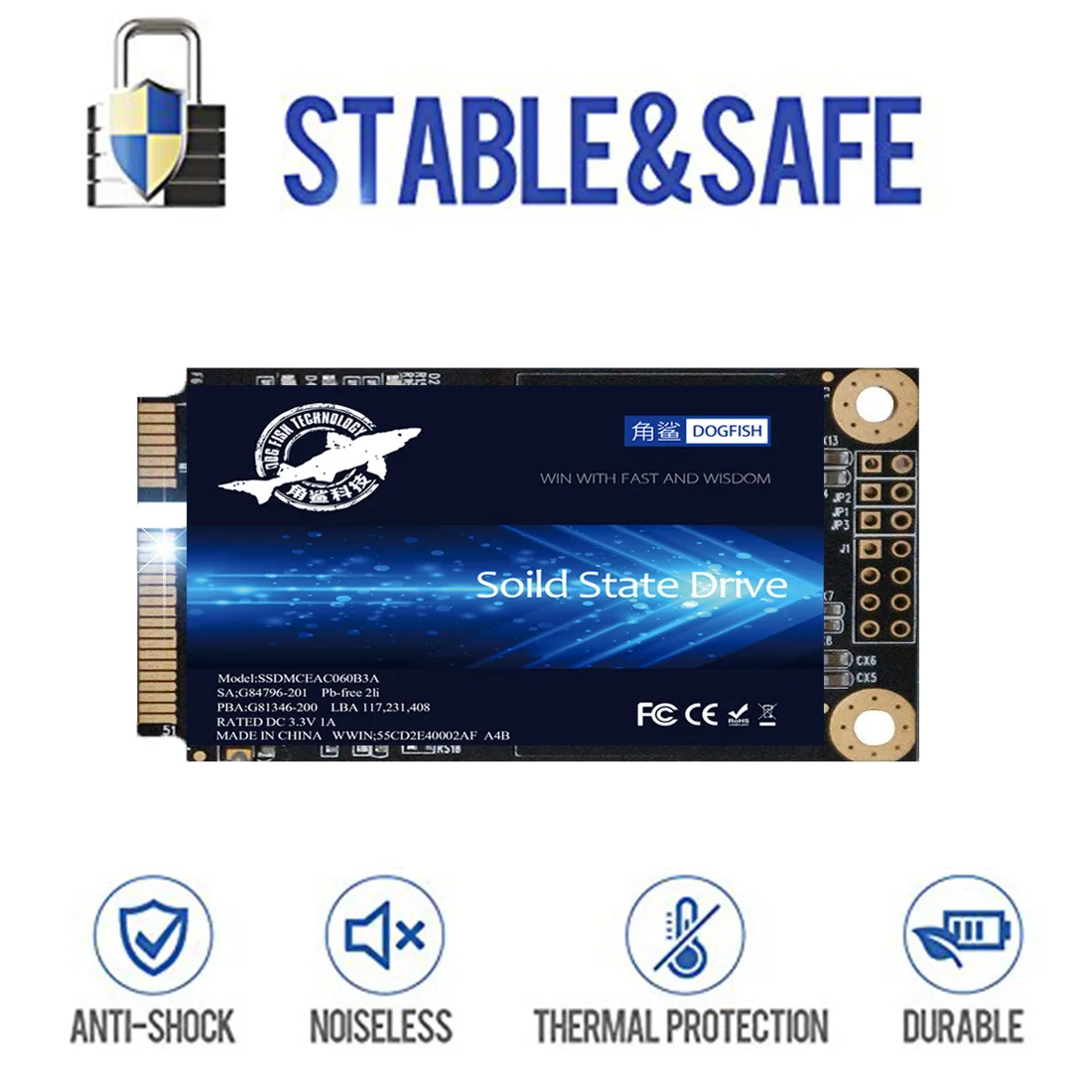 Dogfish Technology Dogfish Technology mSATA 64GB internal SSD — product photo