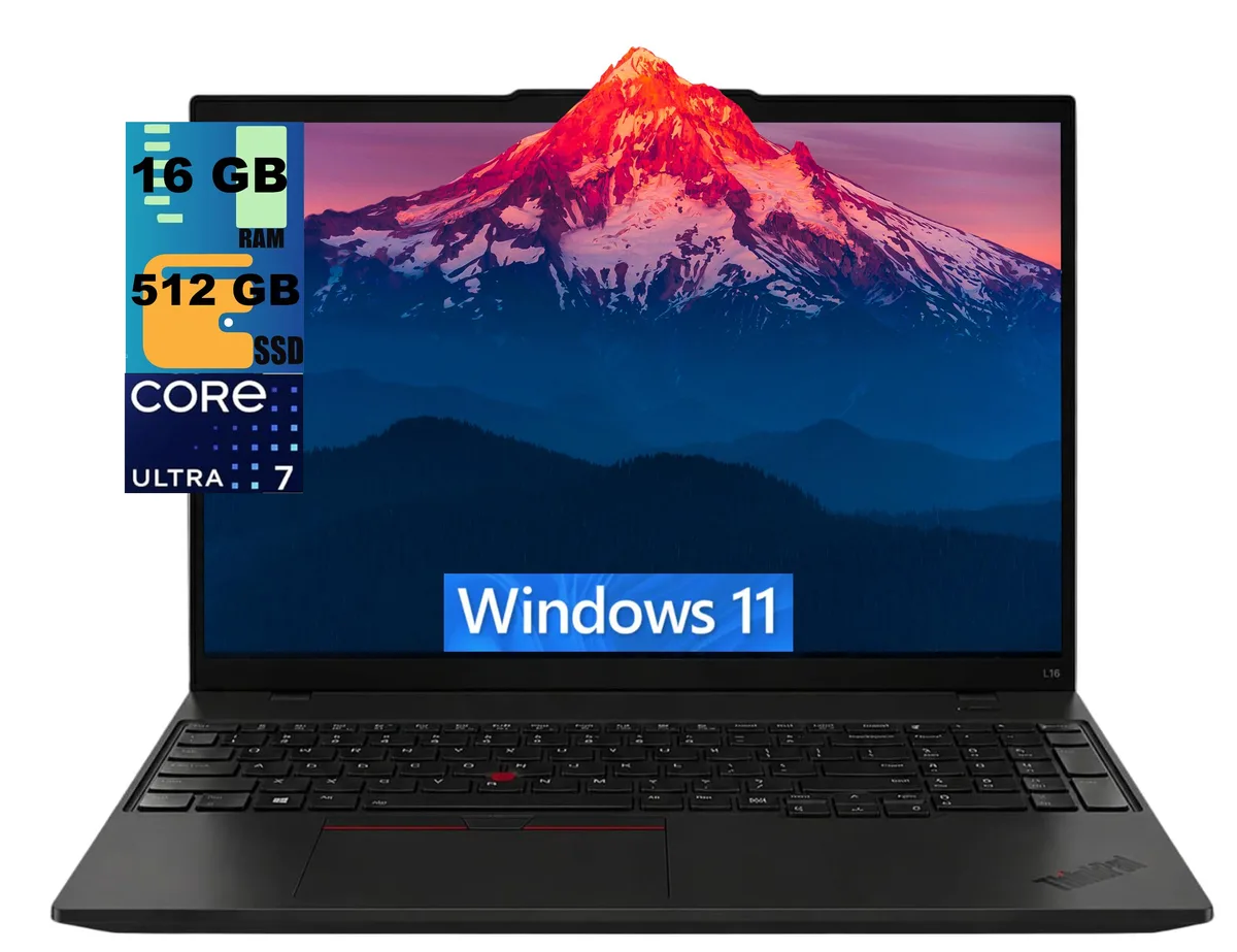 Lenovo Lenovo ThinkPad L16 laptop Intel Core Ultra 7 255U 12-core 16GB DDR5 512GB 16" WUXGA — product photo