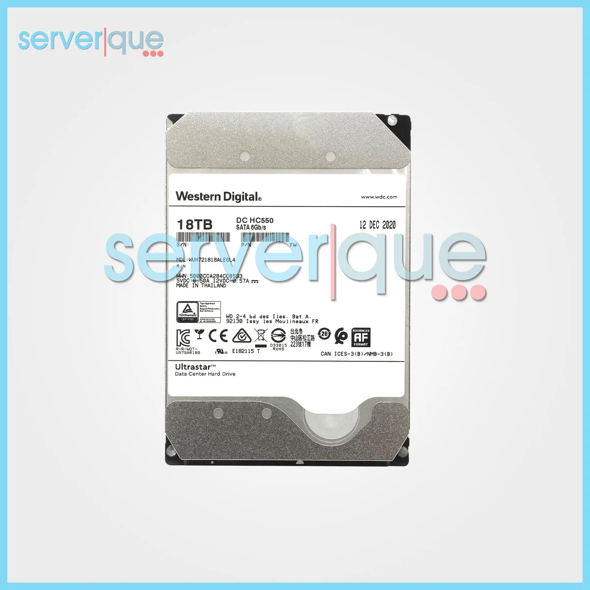 Western Digital Western Digital Ultrastar DC HC550 18TB 7200RPM SATA 512MB 3.5" Hard Drive — produktbild