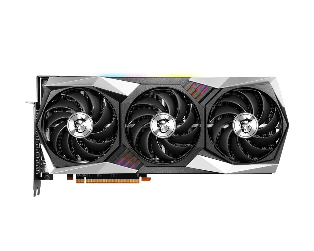 MSI Radeon RX 6800 Gaming Z Trio V1 graphics card with triple-fan cooler in black and silver