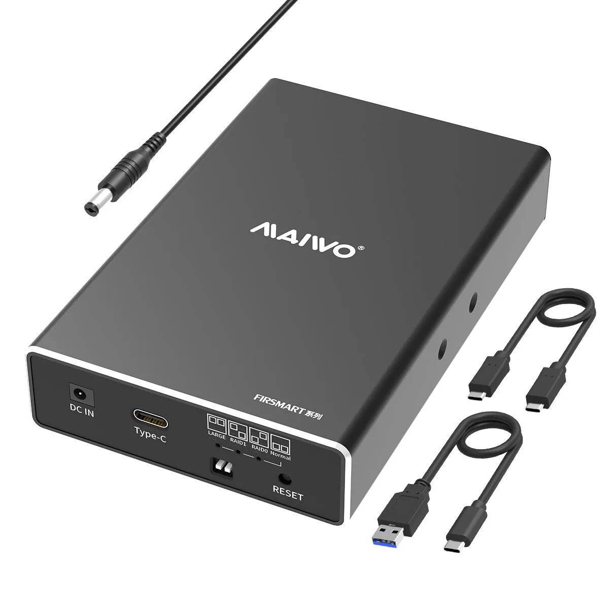 MAIWO MAIWO K25272C Dual Bay 2.5" SATA RAID Enclosure USB3.1 Gen2 — 商品照片
