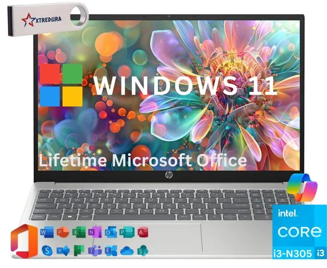 HP HP 17 laptop 17.3″ HD+ i3-N305 16GB 2TB SSD Windows 11 Home Silver — photo du produit