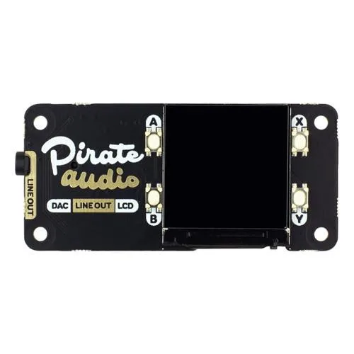 Pimoroni Pimoroni Pirate Audio Line-out 24-bit 192KHz DAC 1.3" 240x240 display 3.5mm jack 40-pin HAT — fotografia produsului