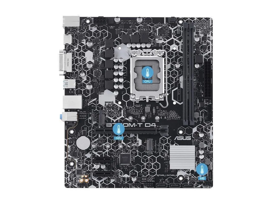 Green micro-ATX motherboard with silver CPU socket, four black DDR4 slots, and silver SATA ports