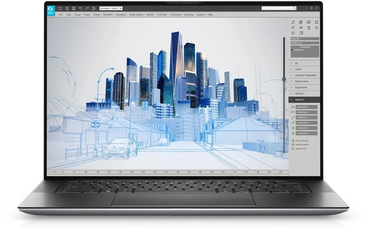 DELL DELL Dell Precision 5560 laptop i7-11850H 32GB 512GB 15.6" UHD+ touch — fotografia produsului