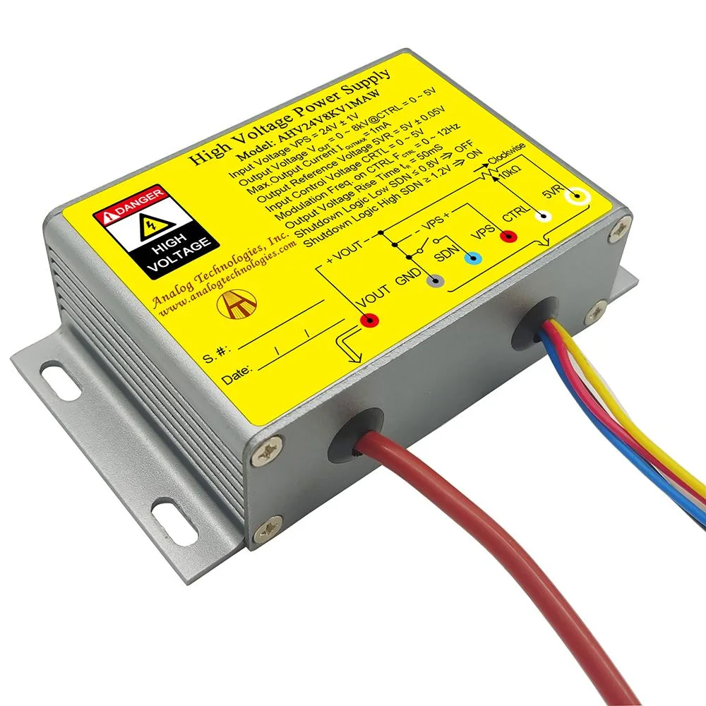Analog Technologies Analog Technologies High Voltage Power Supply AHV24V8KV1MAW 24V 8kV 1mA — photo du produit