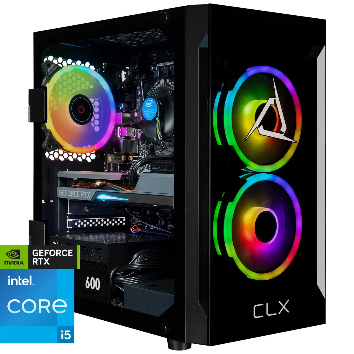 CLX Gaming CLX Gaming TGMSETRTA4203BM gaming PC i5-14400F 16GB DDR5 RTX 4060 1TB NVMe — photo du produit