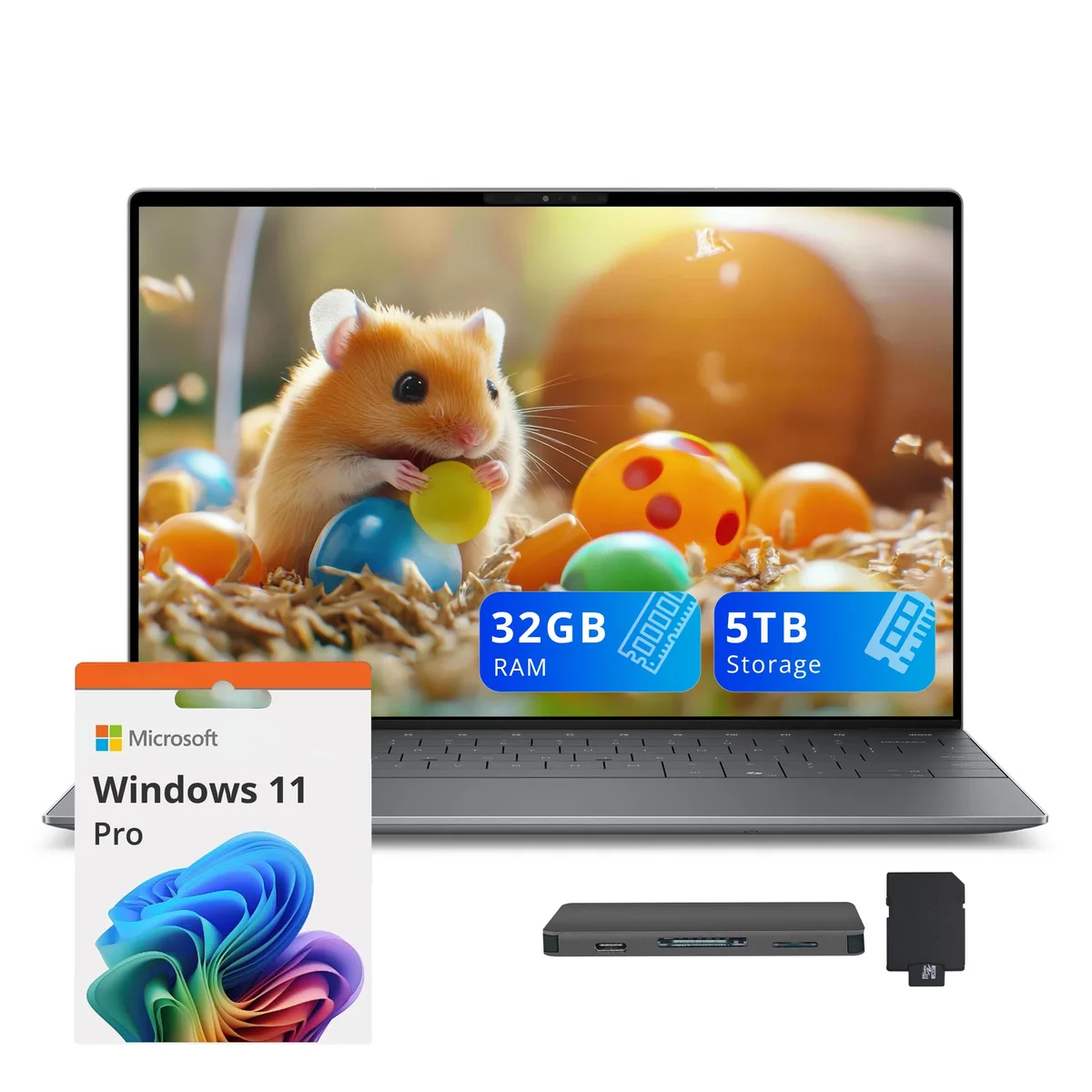 DELL DELL XPS 13 9345 13.4" FHD+ business laptop Snapdragon X Elite X1E-80-100 32GB DDR5 4TB SSD Graphite — ภาพสินค้า