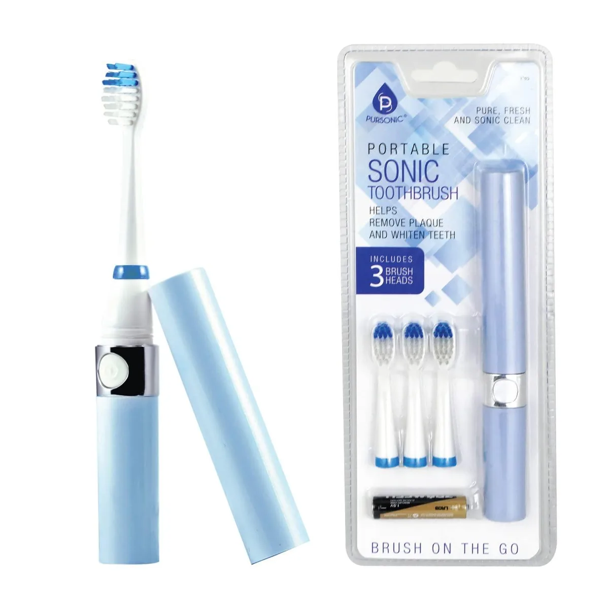  Waterpik S53BL PURSONIC Oral Care 22000 strokes 3 heads Blue — product photo