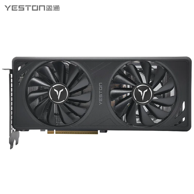 Yeston Radeon RX 9060 XT dual-fan graphics card in matte black finish