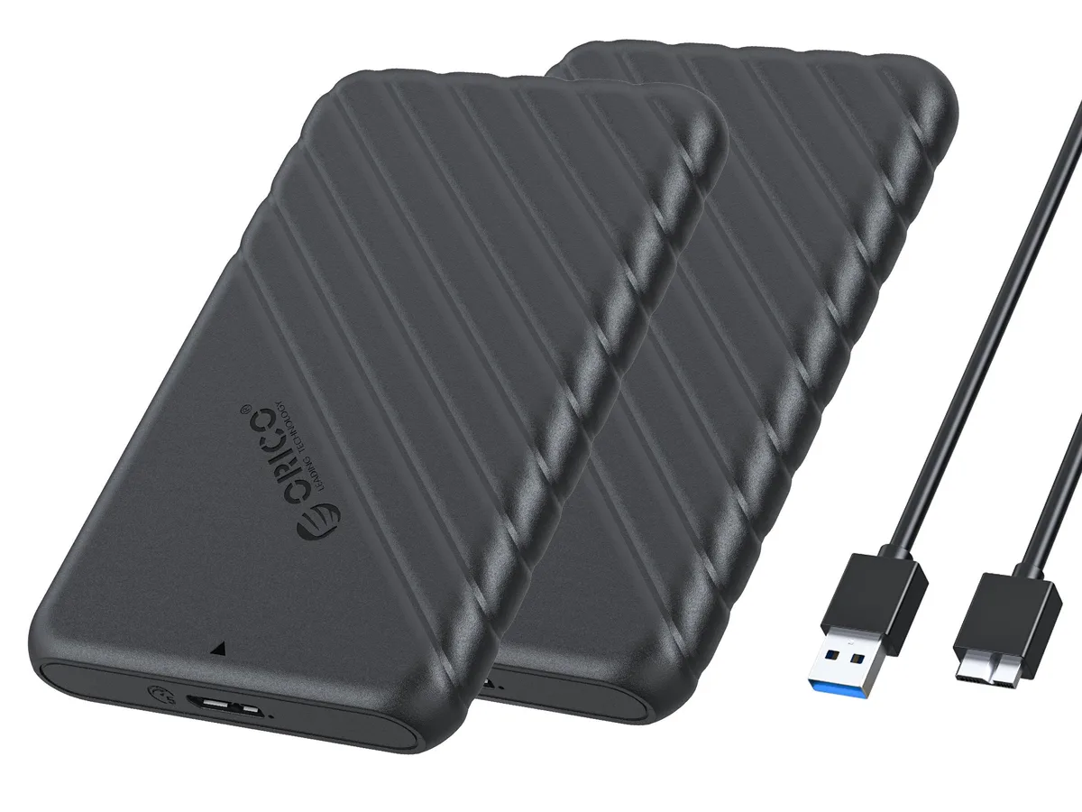 Orico Orico 2.5" SATA drive enclosure, 2-pack, black — Produktfoto