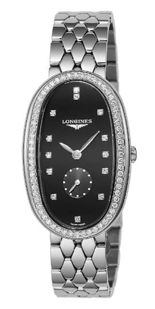 Longines Longines Symphonette L2.307.0.57.6 Stainless Steel Black Dial Diamond Watch — product photo