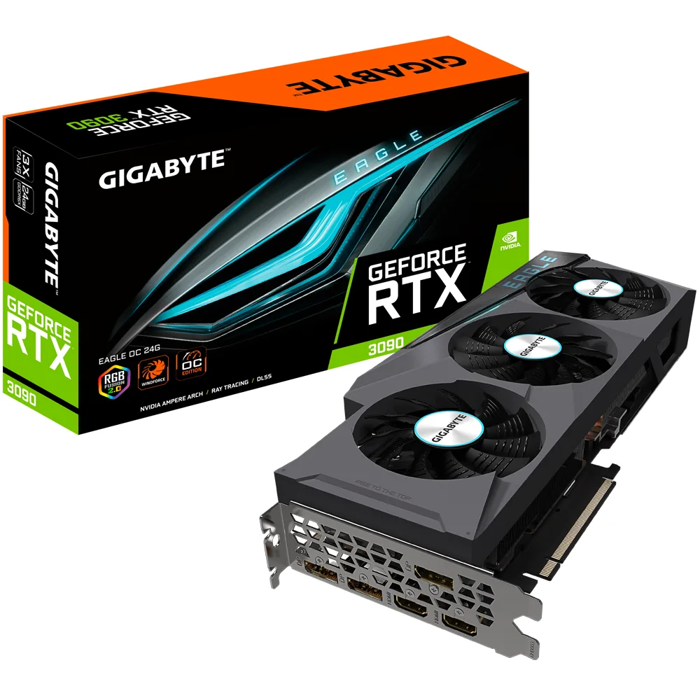 GIGABYTE GIGABYTE GeForce RTX 3090 EAGLE OC 24GB GDDR6X graphics card — photo du produit