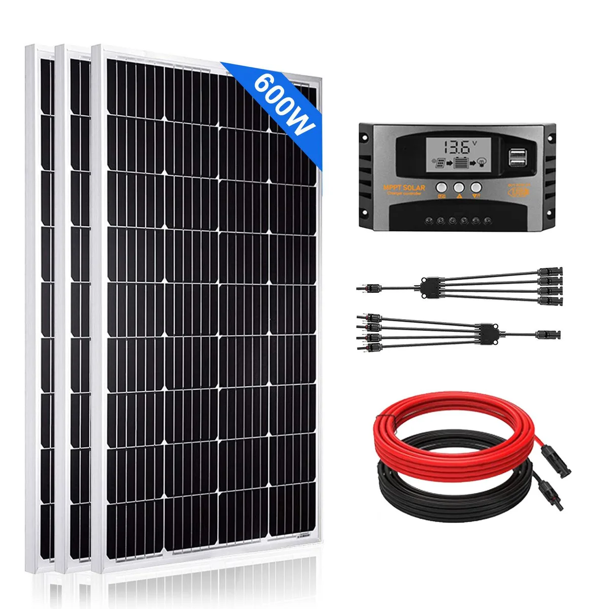 PFCTART PFCTART 600W Monocrystalline Solar Panel Kit 200W 12V — 商品照片