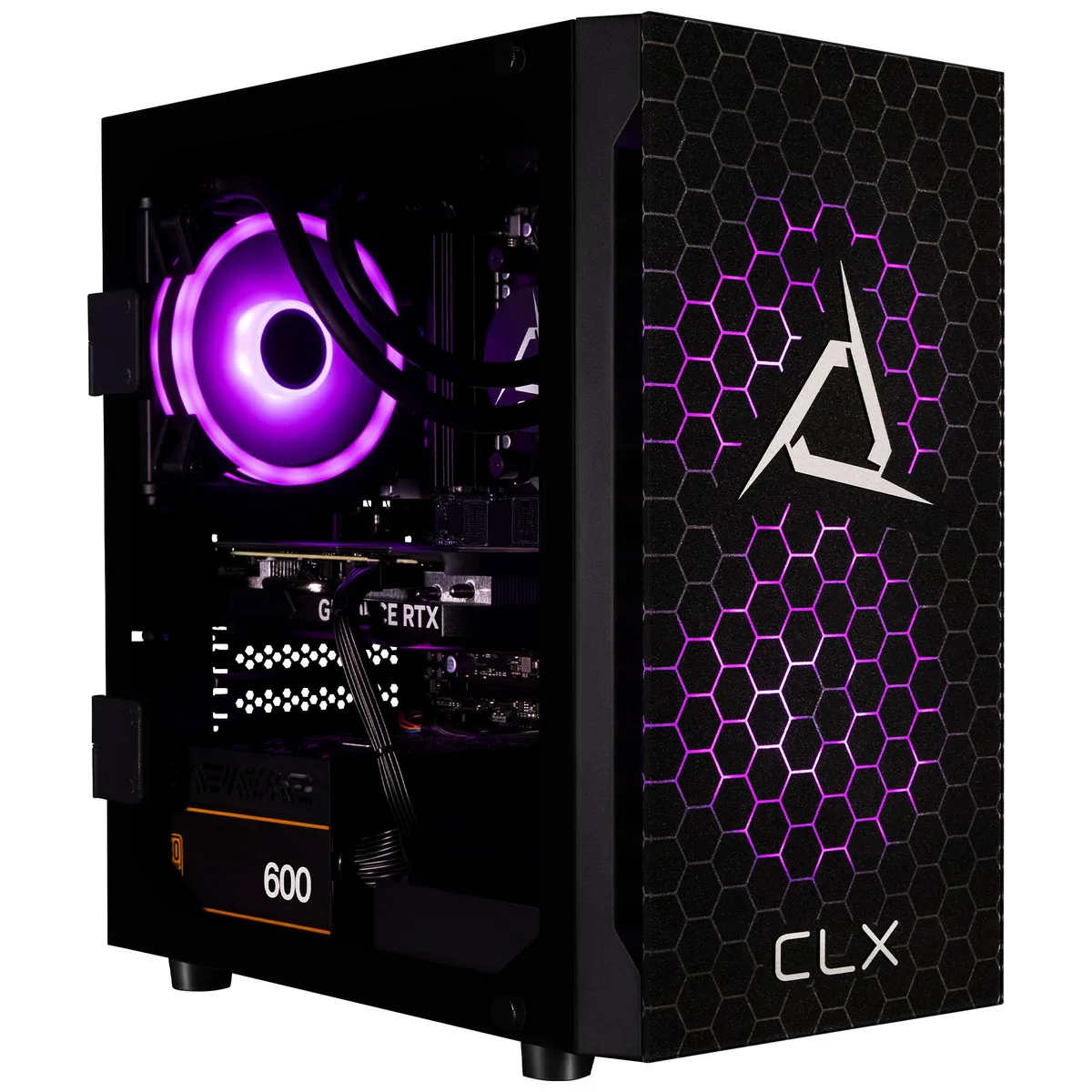 CLX Gaming CLX Gaming TGMSETRTA3702BM Ryzen 7 7700X 32GB DDR5 RTX 4060 1TB SSD 2TB HDD gaming PC — photo du produit