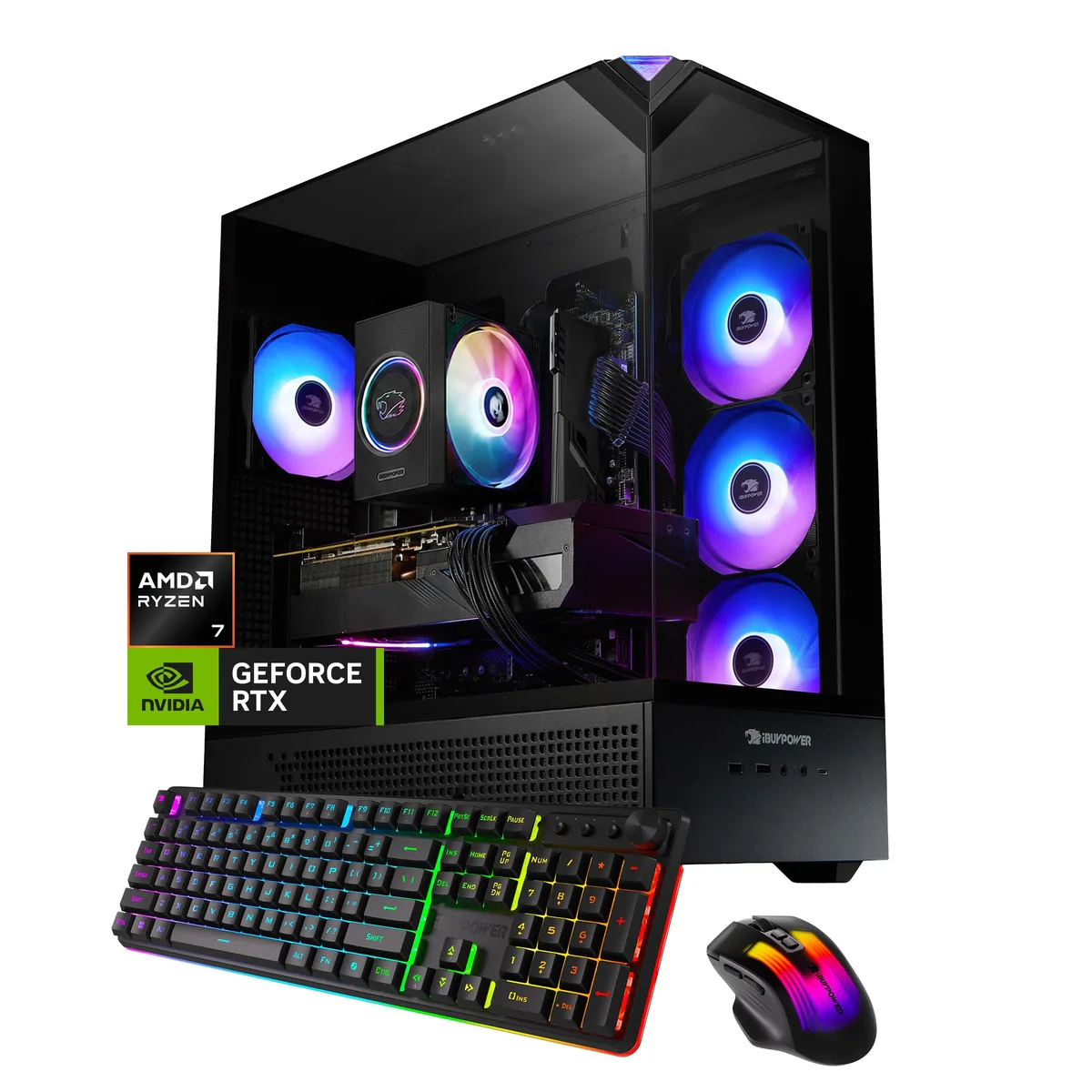 iBUYPOWER iBUYPOWER EBA7N3501 gaming PC Ryzen 7 8700F RTX 3050 16GB 1TB — product photo