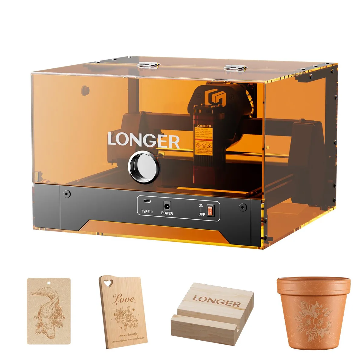LONGER LONGER Ray5 MiniS 3.5W Laser Engraver 130×140mm 12000mm/min 0.04mm Spot — photo du produit