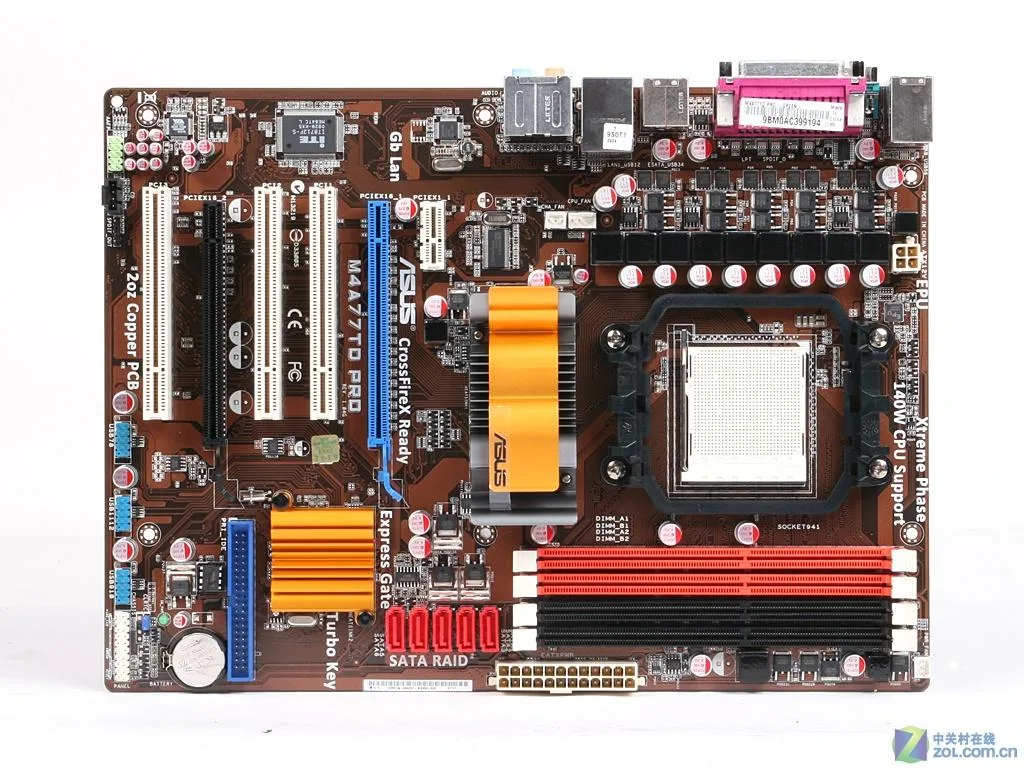 ATX motherboard with AM3 socket and DDR3 slots