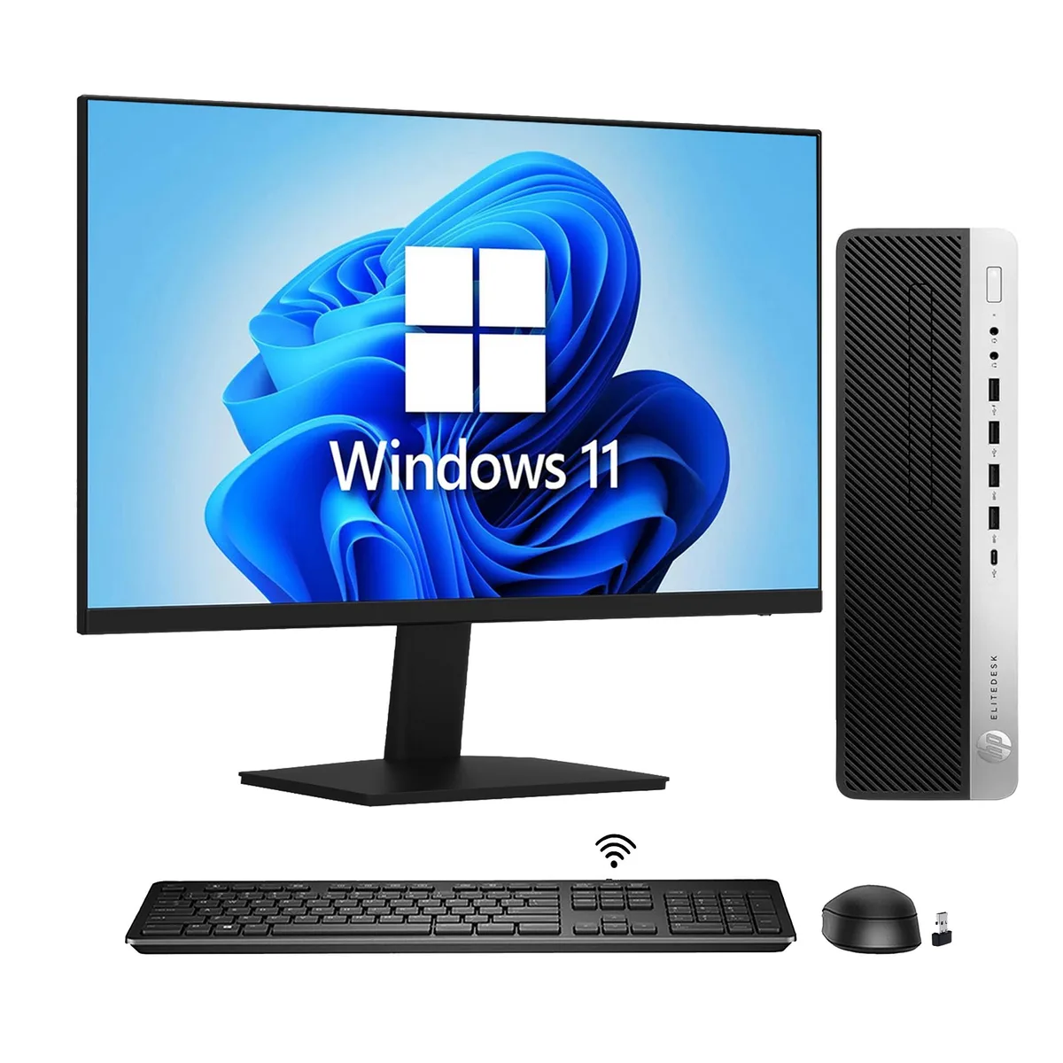 HP HP EliteDesk 800 G4 SFF i7-8700 32GB DDR4 1TB NVMe 24" monitor — photo du produit